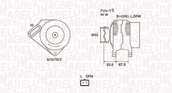 MAGNETI MARELLI 063731976010 Alternator