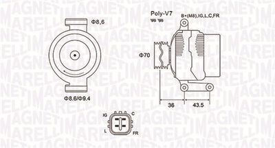 Alternator MAGNETI MARELLI 063731980010
