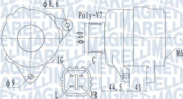 MAGNETI MARELLI 063731981010 Alternator