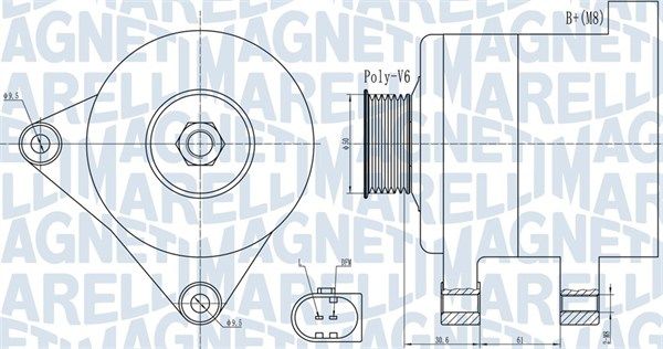 MAGNETI MARELLI 063731985010 Alternator