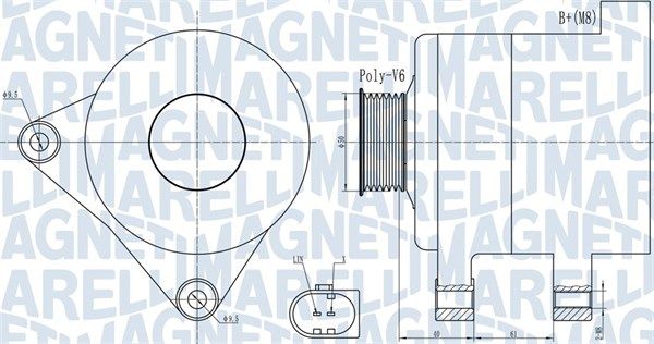 MAGNETI MARELLI 063731986010 Alternator