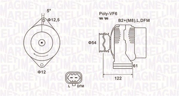 MAGNETI MARELLI 063731994010 Alternator