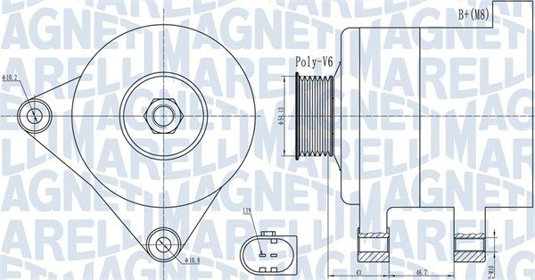 MAGNETI MARELLI 063732000010 Alternator