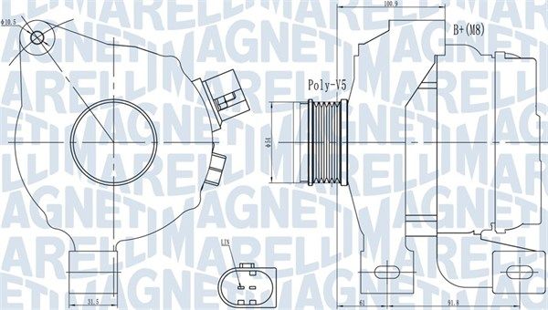 MAGNETI MARELLI 063732001010 Alternator