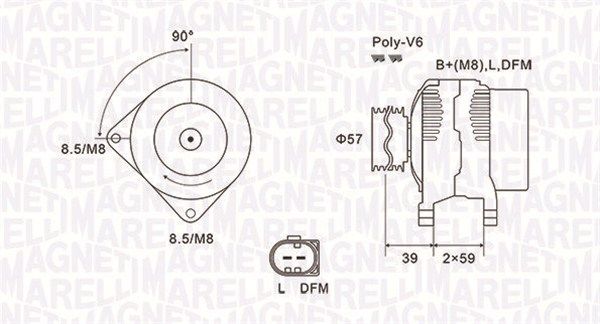 MAGNETI MARELLI 063732002010 Alternator