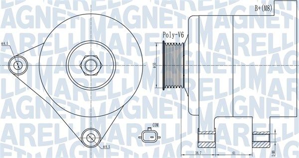 MAGNETI MARELLI 063732003010 Alternator