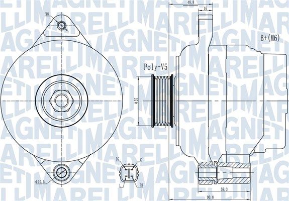 MAGNETI MARELLI 063732004010 Alternator