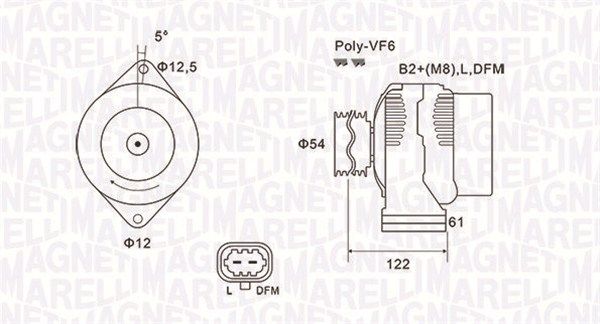 MAGNETI MARELLI 063732005010 Alternator