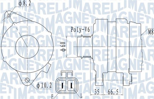 MAGNETI MARELLI 063732010010 Alternator