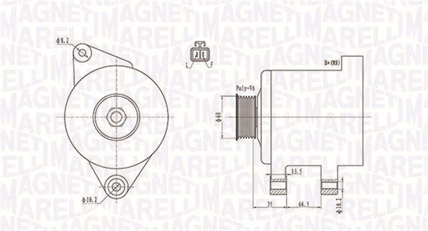 MAGNETI MARELLI 063732017010 Alternator