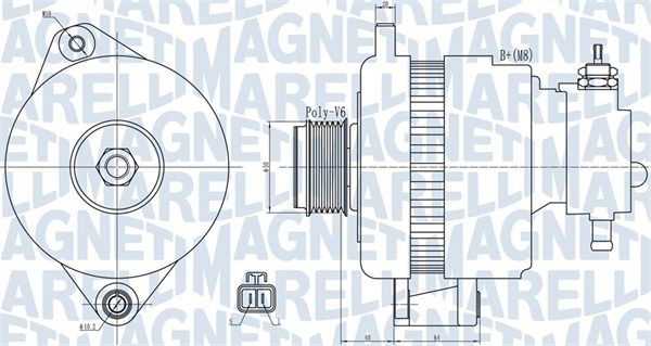 MAGNETI MARELLI 063732018010 Alternator