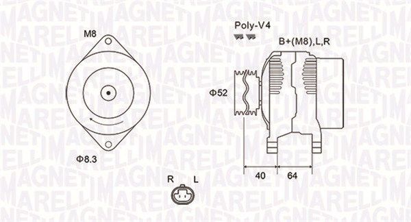 MAGNETI MARELLI 063732023010 Alternator