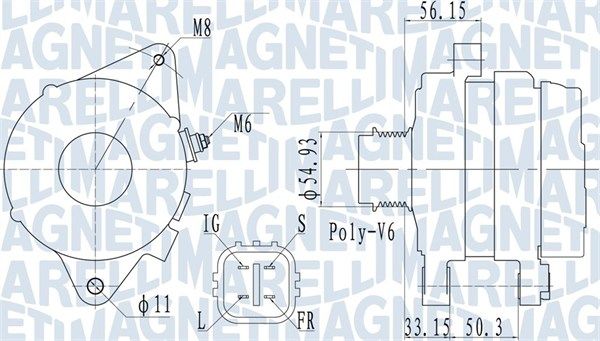 MAGNETI MARELLI 063732027010 Alternator