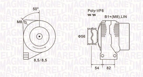 MAGNETI MARELLI 063732028010 Alternator