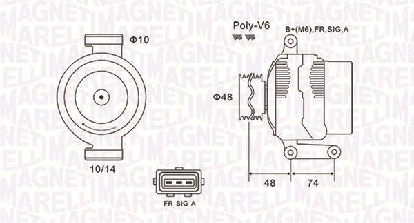 MAGNETI MARELLI 063732034010 Alternator