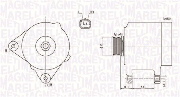 MAGNETI MARELLI 063732043010 Alternator