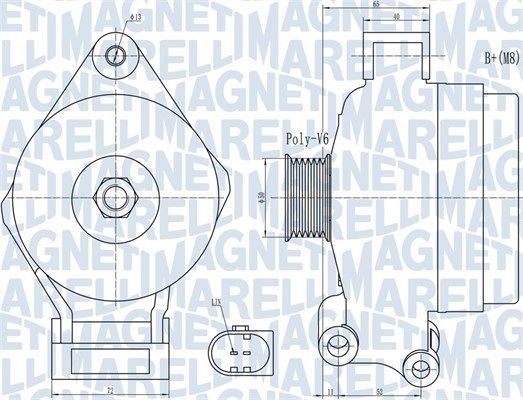 MAGNETI MARELLI 063732044010 Alternator