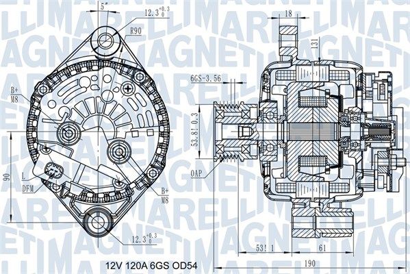 MAGNETI MARELLI 063732045010 Alternator