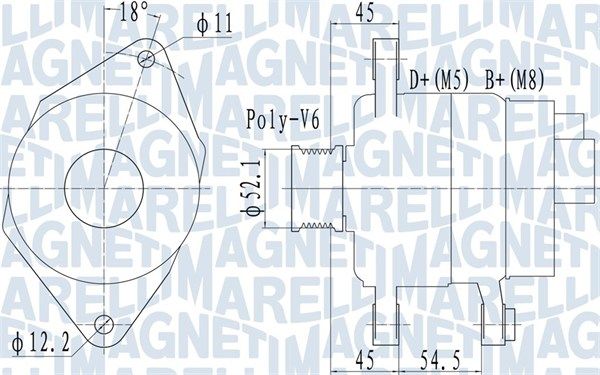 MAGNETI MARELLI 063732048010 Alternator