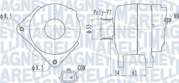 MAGNETI MARELLI 063732054010 Alternator