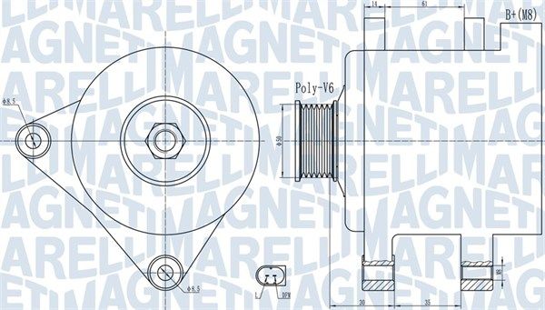 MAGNETI MARELLI 063732056010 Alternator