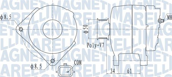 MAGNETI MARELLI 063732057010 Alternator