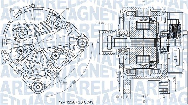 MAGNETI MARELLI 063732058010 Alternator