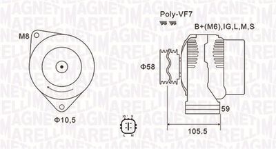 Alternator MAGNETI MARELLI 063732069010
