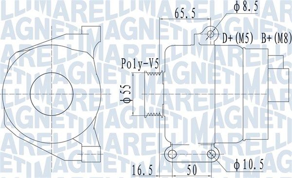 MAGNETI MARELLI 063732070010 Alternator