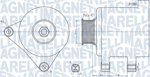 MAGNETI MARELLI 063732078010 Alternator
