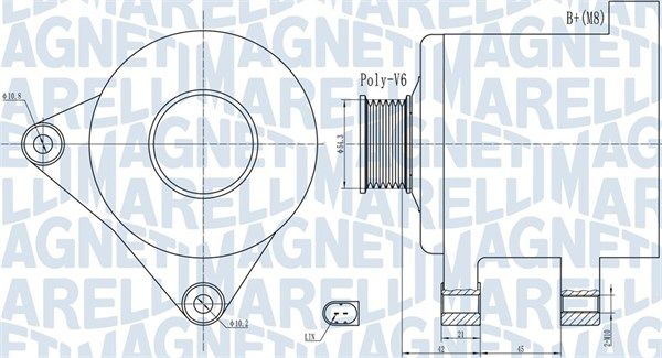 MAGNETI MARELLI 063732091010 Alternator