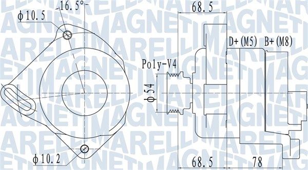 MAGNETI MARELLI 063732094010 Alternator