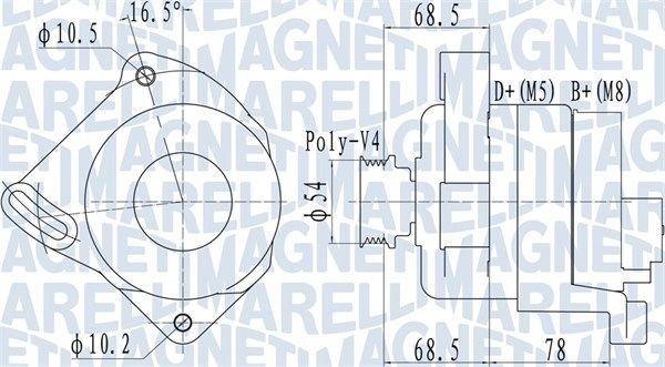 MAGNETI MARELLI 063732096010 Alternator