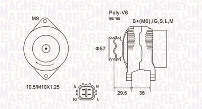 Alternator MAGNETI MARELLI 063732102010