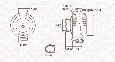 Alternator MAGNETI MARELLI 063732108010