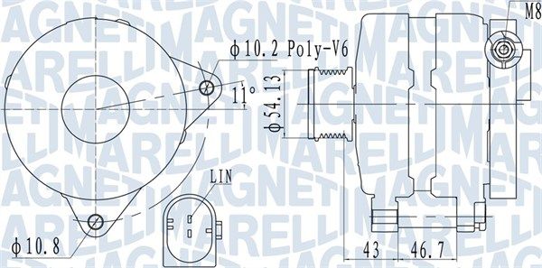 MAGNETI MARELLI 063732113010 Alternator