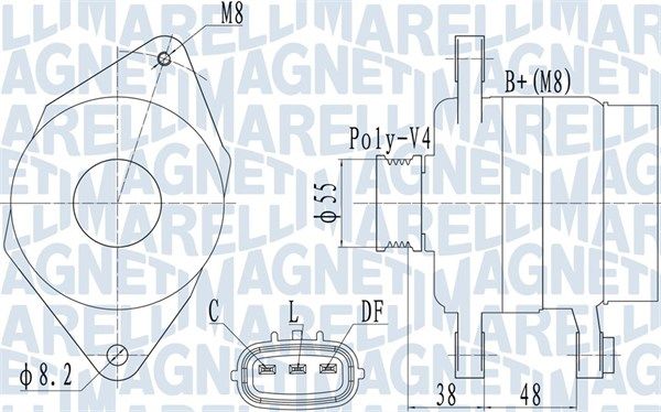 MAGNETI MARELLI 063732124010 Alternator