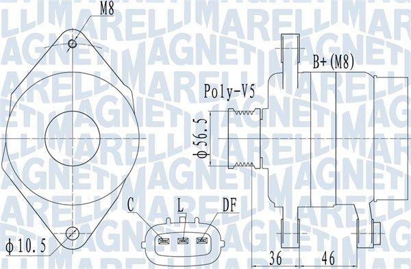 MAGNETI MARELLI 063732127010 Alternator
