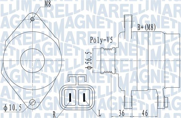 MAGNETI MARELLI 063732128010 Alternator