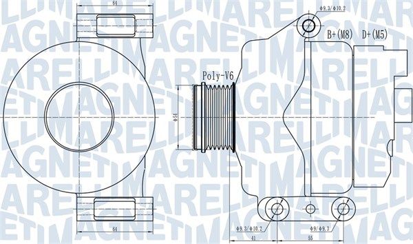 MAGNETI MARELLI 063732132010 Alternator