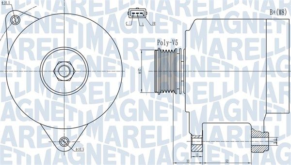 MAGNETI MARELLI 063732133010 Alternator