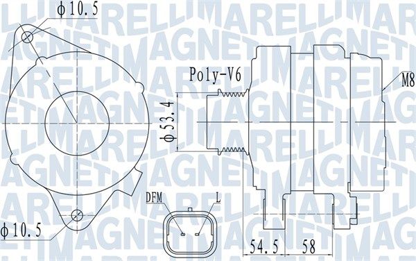 MAGNETI MARELLI 063732142010 Alternator