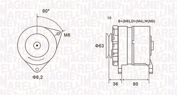 MAGNETI MARELLI 063735060010 Alternator