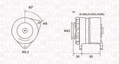 Alternator MAGNETI MARELLI 063735060010