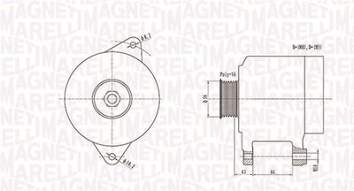 Alternator MAGNETI MARELLI 063738250010