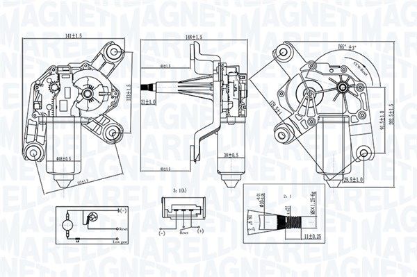 MAGNETI MARELLI 064070900010 Wiper Motor