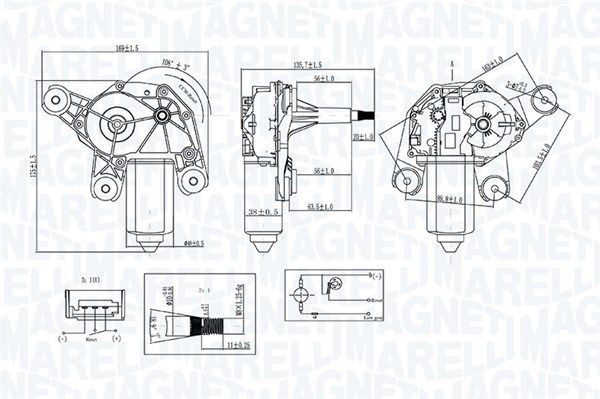 MAGNETI MARELLI 064071200010 Wiper Motor