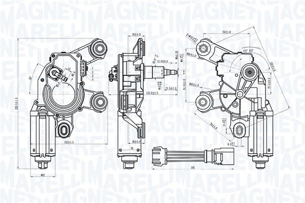 MAGNETI MARELLI 064073100010 Wiper Motor