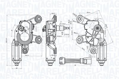 Wiper Motor MAGNETI MARELLI 064073100010