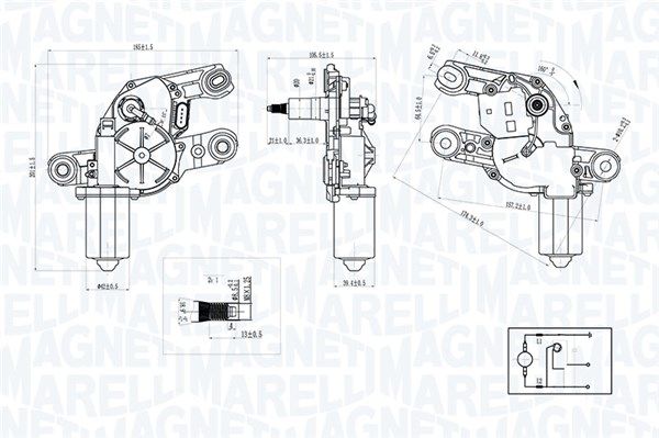 MAGNETI MARELLI 064075200010 Wiper Motor